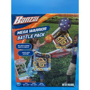 Banzai Mega Warrior Battle Pack Inflatable Kids Sword Mace and 2 Shields
